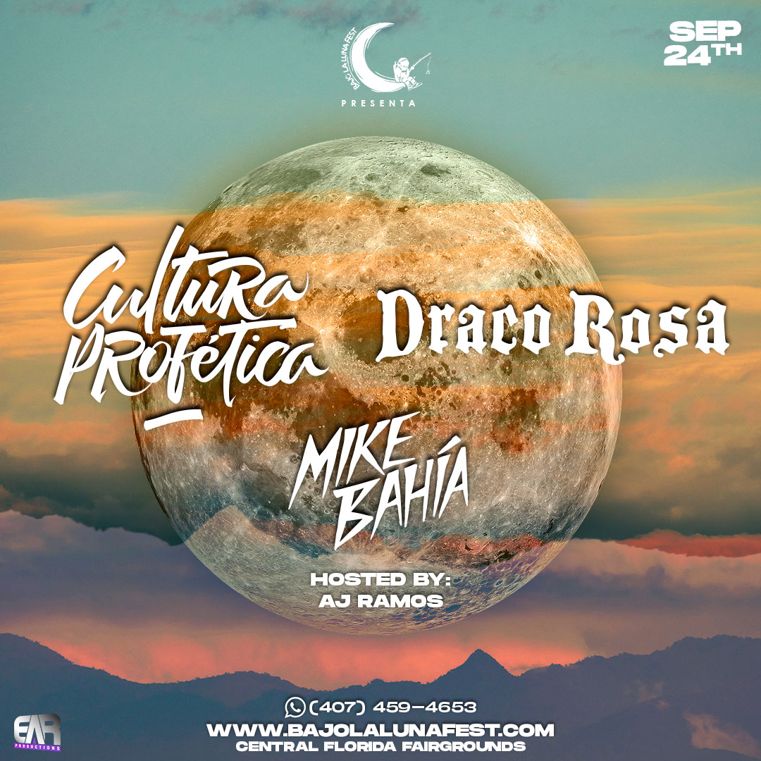 Draco Rosa & Cultura Profetica will perform in Bajo La Luna Fest Sept
